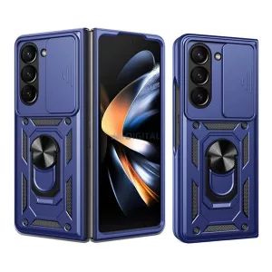 HUSĂ! - Protector de telefon din silicon Defender (rezistent la șocuri, inel de reținere, protector de cameră) CUTTING BLUE Samsung Galaxy Z Fold7 (SM-F966)