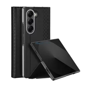 HUSĂ! - DUX DUCIS BRIL plastic protector de telefon (rezistent la șocuri, piele efect spate, desktop, diamant) BLACK Samsung Galaxy Z Fold7 (SM-F966)