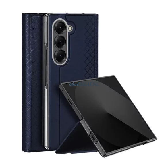 HUSĂ! - DUX DUCIS BRIL plastic protector de telefon (rezistent la șocuri, piele efect spate, desktop, diamant) CUTTING BLUE Samsung Galaxy Z Fold7 (SM-F966)