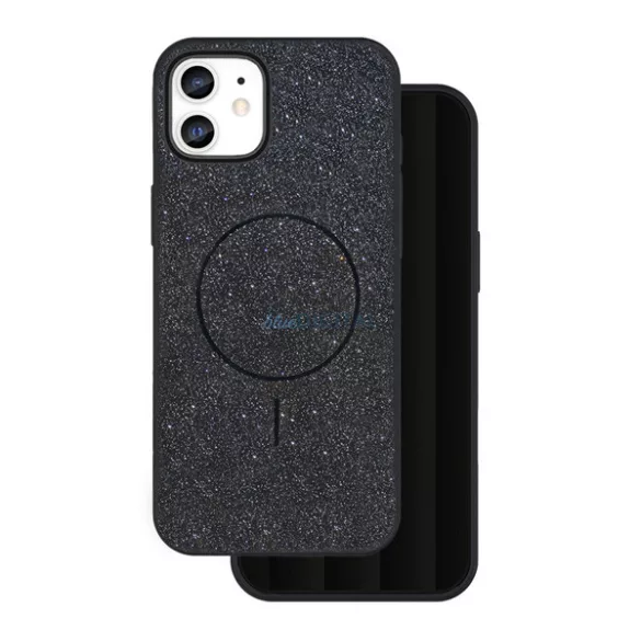 HUSĂ! - Silicon protector de telefon (spate din plastic, protector de cameră, MagSafe, lucios) BLACK Apple iPhone 11