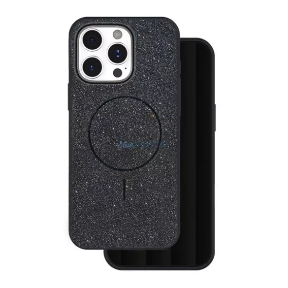 HUSĂ! - Silicon protector de telefon (spate din plastic, protecție cameră, MagSafe, lucios) BLACK Apple iPhone 16 Pro