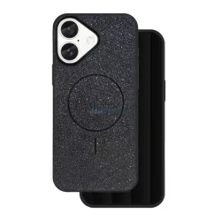   HUSĂ! - Silicon protector de telefon (spate din plastic, protecție cameră, MagSafe, lucios) BLACK Apple iPhone 16