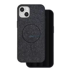   HUSĂ! - Silicon protector de telefon (spate din plastic, protecție cameră, MagSafe, lucios) BLACK Apple iPhone 14