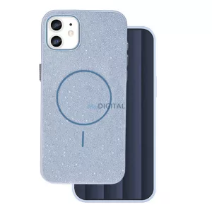 HUSĂ! - Protector de telefon din silicon (spate din plastic, protector de cameră, MagSafe, lucios) BRIGHT BLUE Apple iPhone 12, iPhone 12 Pro