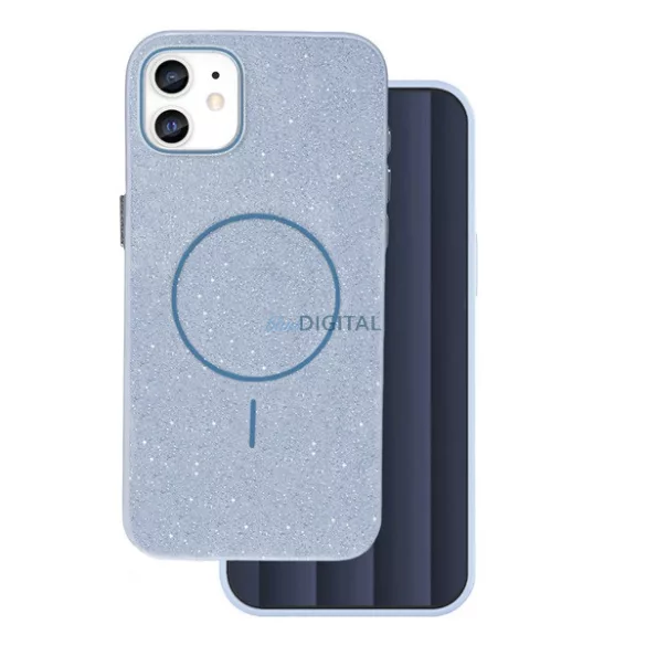 HUSĂ! - Protector de telefon din silicon (spate din plastic, protector de cameră, MagSafe, lucios) BRIGHT BLUE Apple iPhone 12, iPhone 12 Pro