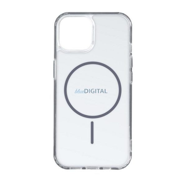 HUSĂ! - Silicon protector de telefon (ultra-subțire, spate din plastic, MagSafe, călcâi cu pernă de aer) BREATH GREY Apple iPhone 14 Pro