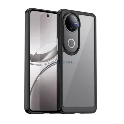   HUSĂ! - Silicon protector de telefon (rezistent la șocuri, spate transparent) BLACK Vivo V50