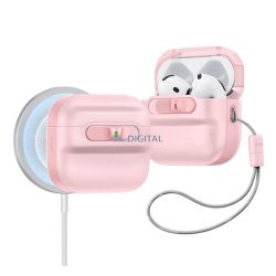   ESR PULSE HALOLOCK carcasă din plastic (rezistentă la șocuri, curea de încheietură, MagSafe) CULOARE ROSE Apple AirPods 4