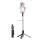 USAMS MINI selfie stick (suport trepied, reglabil, telecomandă bluetooth, 20-100cm, dimensiune 4.7-7") NEGRU