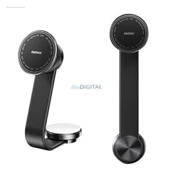  Suport auto REMAX (tablou de bord, autoadeziv, 360°, reglabil, magnetic, pliabil) NEGRU