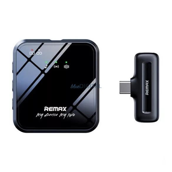 Microfon bluetooth REMAX (Type-C, anulare zgomot, 360°, LAVALIER clip-on, indicator LED) NEGRU