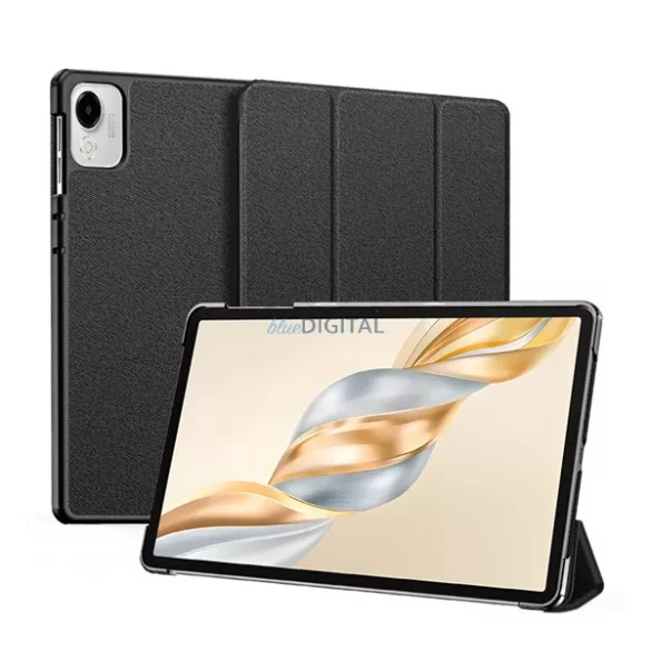 DUX DUCIS DOMO caz în picioare, efect de piele (activ FLIP, deschidere laterală, TRIFOLD, desktop) BLACK Honor Pad X9a