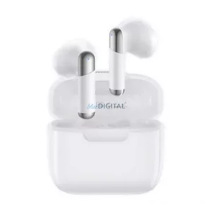 Căști bluetooth REMAX COZYBUDS STAREO (v5.4, TWS, microfon, anulare zgomot + încărcător) ALB
