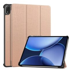   Carcasă permanentă, efect piele (FLIP activ, deschidere laterală, TRIFOLD, suport de birou) GOLDEN GOLD OnePlus Pad 3