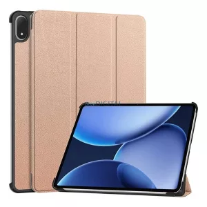 Carcasă permanentă, efect piele (FLIP activ, deschidere laterală, TRIFOLD, suport de birou) GOLDEN GOLD OnePlus Pad 3