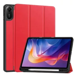   Carcasă permanentă, efect de piele (FLIP activ, deschidere laterală, TRIFOLD, desktop, suport pentru creioane) PIROS Xiaomi Redmi Pad 2