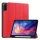 Carcasă permanentă, efect de piele (FLIP activ, deschidere laterală, TRIFOLD, desktop, suport pentru creioane) PIROS Xiaomi Redmi Pad 2