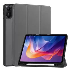   Caz în picioare, efect de piele (activ FLIP, deschidere laterală, TRIFOLD, desktop, suport pentru creioane) BEAUTY GREEN Xiaomi Redmi Pad 2
