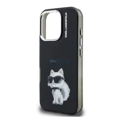   HUSĂ! - KARL LAGERFELD IML AQUARELLE CHOUPETTE silicon telefon protector (rezistent la șocuri, protecția camerei) BLACK Apple iPhone 16 Pro