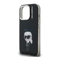   HUSĂ! - KARL LAGERFELD IML AQUARELLE KARL silicon telefon protector (rezistent la șocuri, protecția camerei) BLACK Apple iPhone 15 Pro