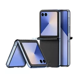   HUSĂ! - DUX DUCIS BRIL plastic protector de telefon (rezistent la impact, spate cu efect de piele, diamant) CUTTING BLUE Samsung Galaxy Z Flip7 (SM-F766)