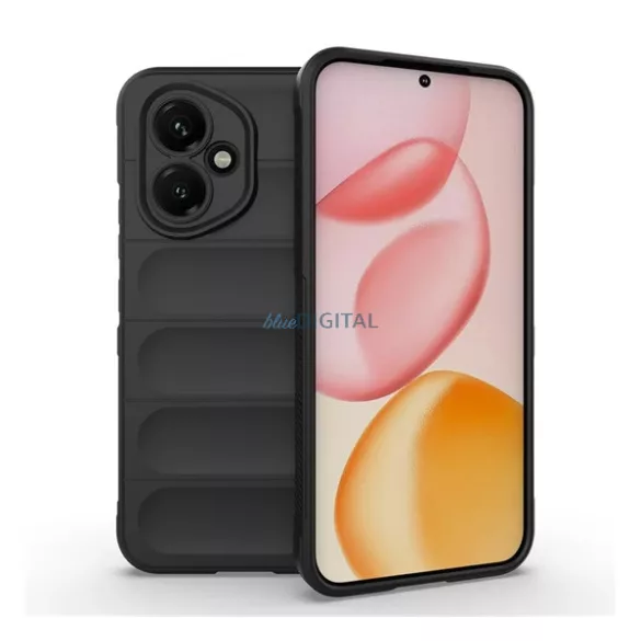 HUSĂ! - Silicon protector de telefon (rezistent la șocuri, protecție cameră, 3D) BLACK Honor 400