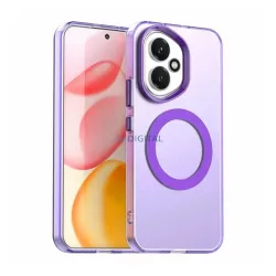   HUSĂ! - Silicon protector pentru telefon (rezistent la impact, spate din plastic, protector pentru cameră, MagSafe) LILA Honor 400