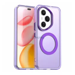   HUSĂ! - Silicon protector pentru telefon (rezistent la șocuri, spate din plastic, protector pentru cameră, MagSafe) LILA Honor 400 Pro