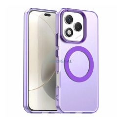   HUSĂ! - Silicon protector pentru telefon (rezistent la șocuri, spate din plastic, protector pentru cameră, MagSafe) LILA Honor 400 Lite