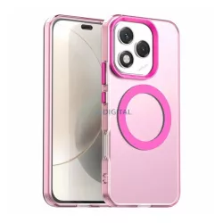   HUSĂ! - Protector de telefon din silicon (rezistent la impact, spate din plastic, protector pentru cameră, MagSafe) CULOARE ROSE CAST Honor 400 Lite