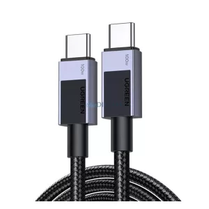 UGREEN L512 cablu de date (Tip-C - Tip-C, 100W, încărcător rapid PD 3.0, 200cm, șiret) NEGRU