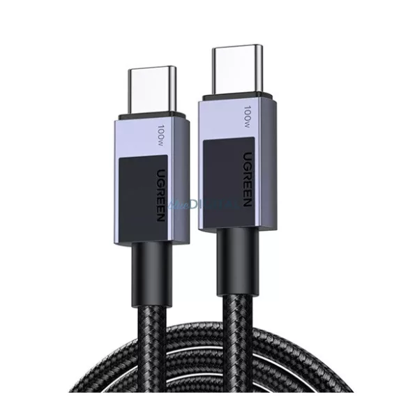 UGREEN L512 cablu de date (Tip-C - Tip-C, 100W, încărcător rapid PD 3.0, 200cm, șiret) NEGRU