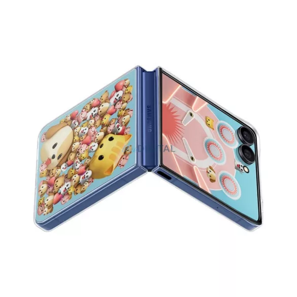 HUSĂ! - SAMSUNG plastic telefon protector (rezistent la șocuri, transparent detașabil + carte de buzunar spate capac) pentru Samsung Galaxy Z Fold7 (SM-F966)