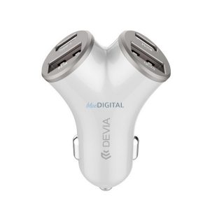 Încărcător auto DEVIA EXTREME METAL 2 prize USB+2 Type-C (48W, încărcător rapid PD 3.0)