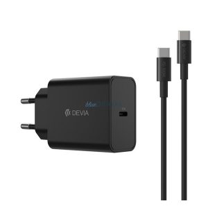 DEVIA ROCKET încărcător de rețea cu priză Type-C (45W, încărcător rapid PD + cablu Type-C) ALB