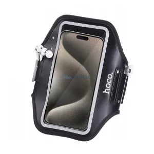 HUSĂ! - HOCO BAG01 Geantă permanentă (universală, elastică, curea elastică, inel pentru chei, dimensiune 19.4x46.5, SPORT) NEGRU