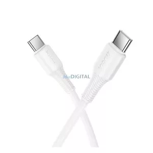HOCO X120 cablu de date (Tip-C - Tip-C, 60W, încărcător rapid PD, 100cm) ALB