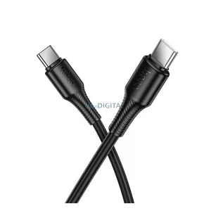 HOCO X120 cablu de date (Tip-C - Tip-C, 60W, încărcător rapid PD, 100cm) NEGRU