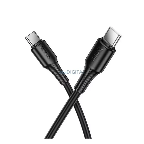 HOCO X120 cablu de date (Tip-C - Tip-C, 60W, încărcător rapid PD, 100cm) NEGRU