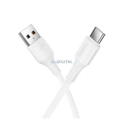   HOCO X120 cablu de date (USB - Tip-C, 15W, încărcător rapid, 100cm) ALB