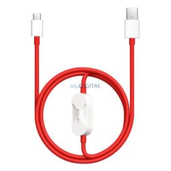   ONEPLUS SUPERVOOC cablu de date 2in1 (Tip-C - Tip-C, 67W, 8A, încărcător rapid, 120cm, anti-rupere, încărcător OnePlus Watch) RED