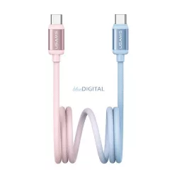   USAMS BICOLOR cablu de date (Tip-C la Tip-C, 60W, încărcător rapid PD, 120cm) BLUE/RED