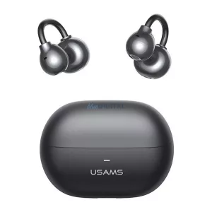 USAMS ECHO R02 cască bluetooth Stereo (v5.3, TWS, anulare zgomot, in-ear + încărcare) NEGRU
