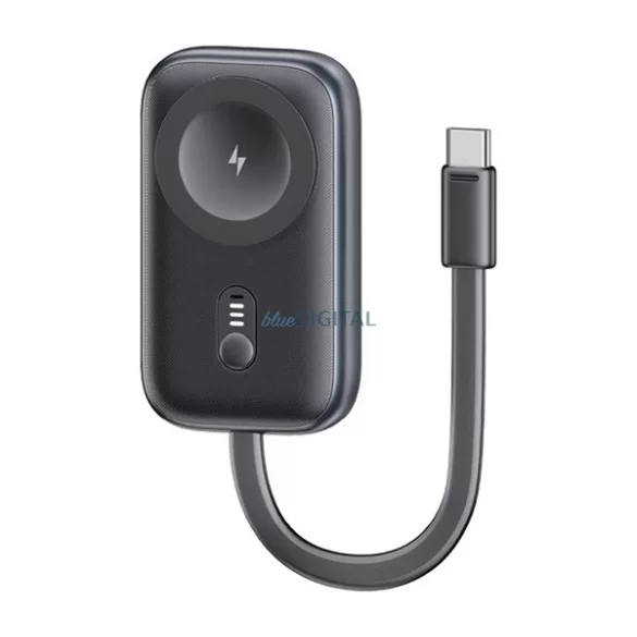 Încărcător de urgență USAMS (1200mAh, 2.5W, încărcător rapid, MagSafe, încărcător Apple Watch, indicator LED + cablu fix Type-C)