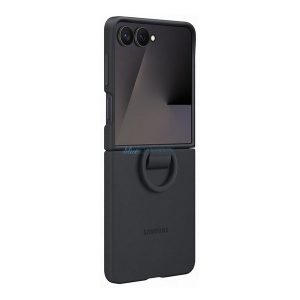 HUSĂ! - SAMSUNG silicon telefon protector (inel telefon) BLACK Samsung Galaxy Z Flip6 (SM-F741), Galaxy Z Flip7 FE (SM-F761)