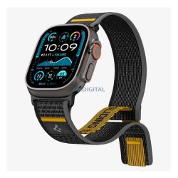   Curea SPIGEN ATHLEX (dimensiune personalizată, mare, nailon, velcro, respirabil, SPORT) NEGRU Apple Watch Series 5 44mm, Watch Series 4 44mm, Watch Series 3 42mm