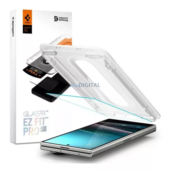 SPIGEN EZ FIT HD ecran protector de sticlă (2.5D, caz-friendly, ultra-subțire, 0.2mm, 9H + cadru) pentru Samsung Galaxy Z Fold7 (SM-F966)