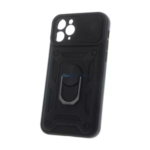 HUSĂ! - Defender silicon telefon protector (rezistent la șocuri, inel de prindere, aparat de fotografiat protector) BLACK Nothing Phone (3a) Pro