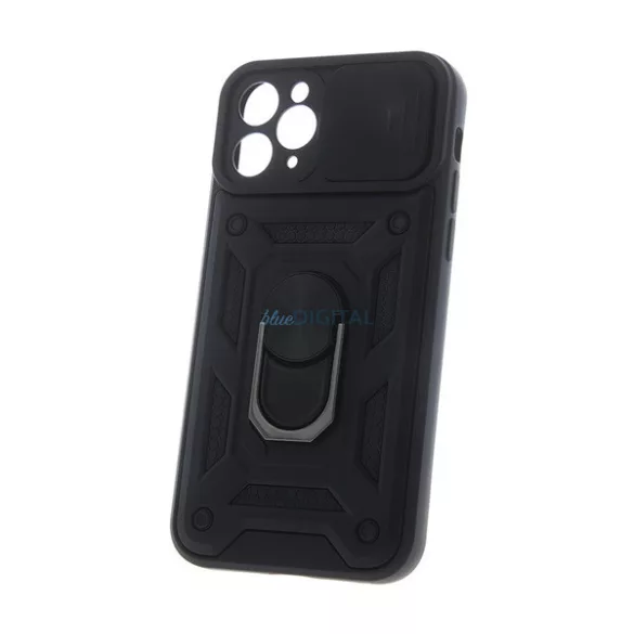 HUSĂ! - Defender silicon telefon protector (rezistent la șocuri, inel de prindere, aparat de fotografiat protector) BLACK Nothing Phone (3a) Pro