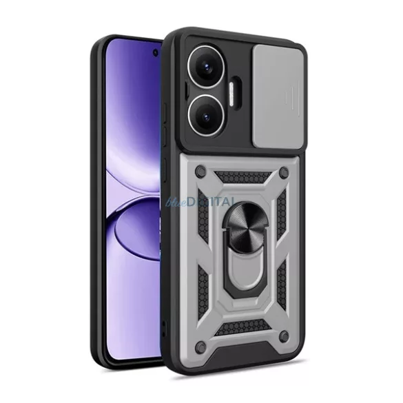 HUSĂ! - Defender silicon protector de telefon (rezistent la șocuri, inel de reținere, protector de cameră) EZÜST Xiaomi Poco F7